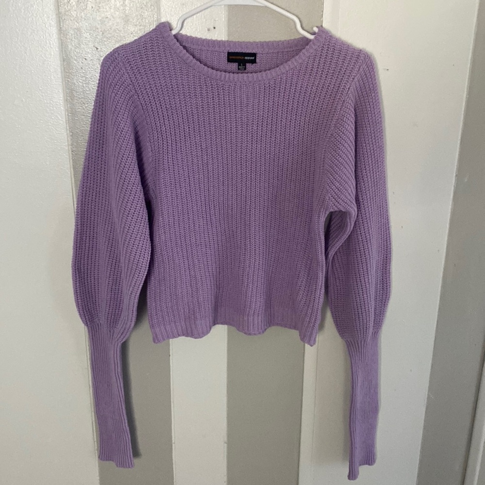 Fashion Nova- Going The Distance Sweater - Lavender Size: L